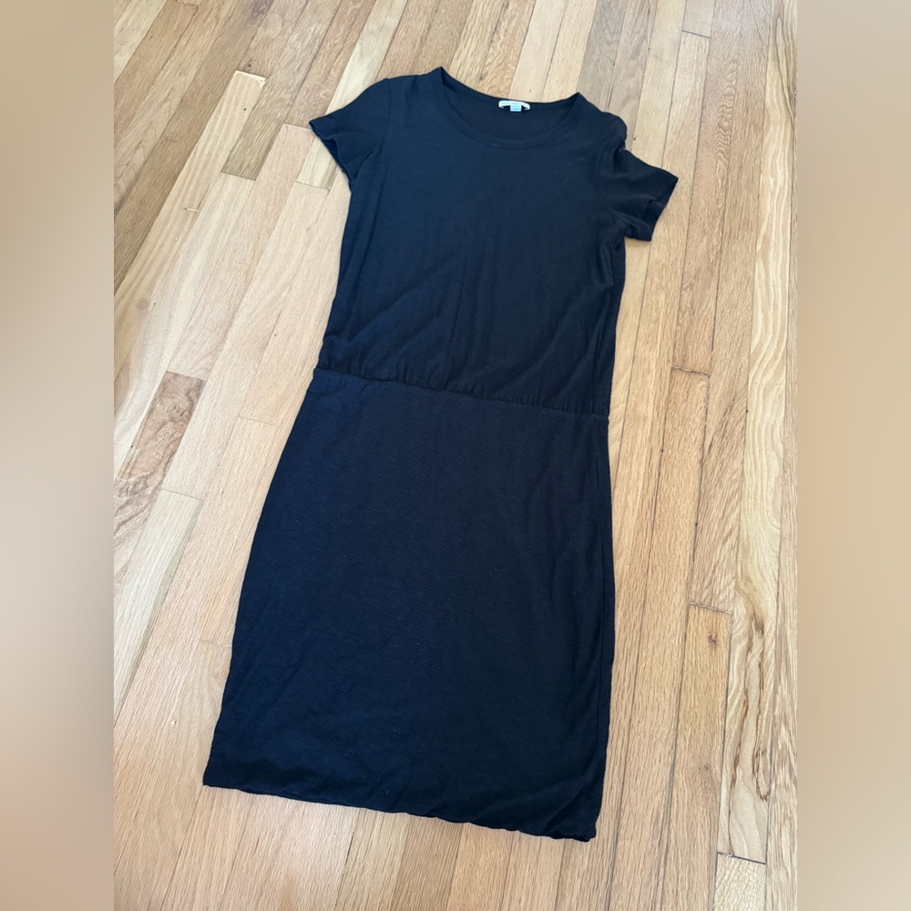 James Perse Standard Black T-Shirt Snug fit Dress